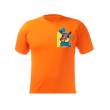 Load image into Gallery viewer, Orange Color Block Hare Tee