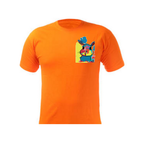 Orange Color Block Hare Tee